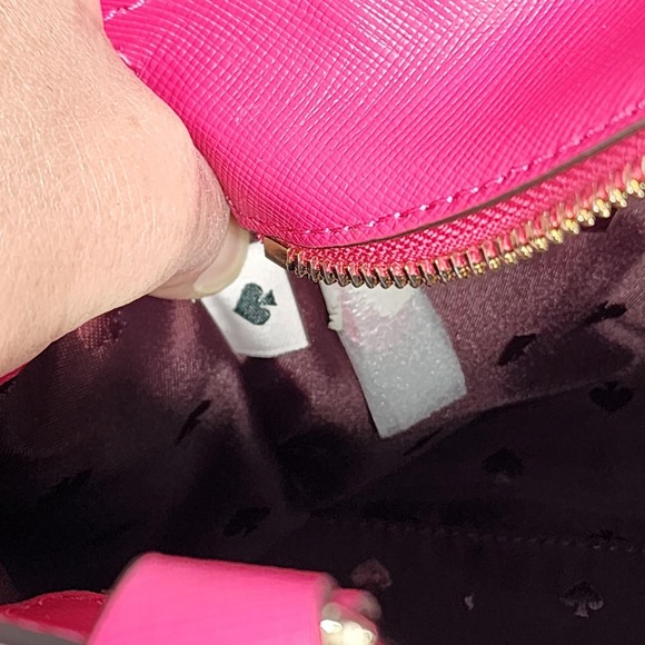 Kate Spade Margaux Medium‎ Satchel Womens Pink Leather Handbag Purse New Tag - Picture 10 of 16